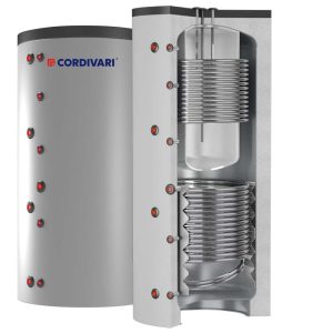 Теплоакумулятор 2000/566 л (ємність Polywarm® в ємності + 2 змійовика) COMBI 3 WC (м’яка зйомна ізоляція) Cordivari srl