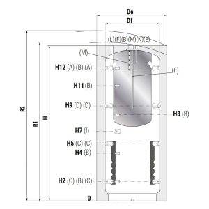 Буферная емкость CORDIVARI COMBI 1 WC 2000/566
