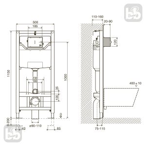 Инсталляция для подвесного унитаза IMPRESE i5220