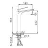 Смеситель для умывальника Frap F1057-2 черный 44503