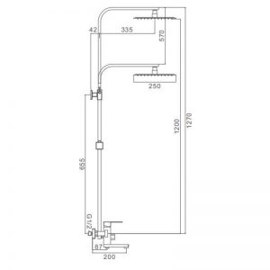 Душевая система Frap F24802 нержавеющая сталь