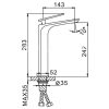 Смеситель для умывальника Frap F1058-2 белый 44609