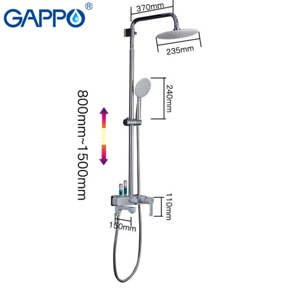 Душевая система Gappo Tomahawk G2402-8 фото 