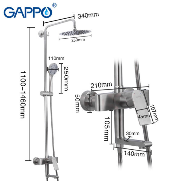 Душевая система Gappo Satenresu-ko G2499-20 фото 