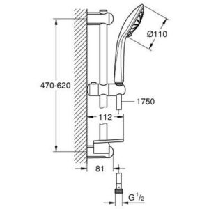 Душевой гарнитур Grohe Euphoria 110 Massage 27231001