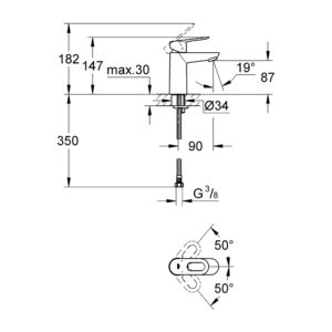 Смеситель для раковины Grohe BauLoop 23337000