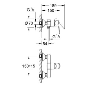 Смеситель для душа Grohe BauLoop 23340000