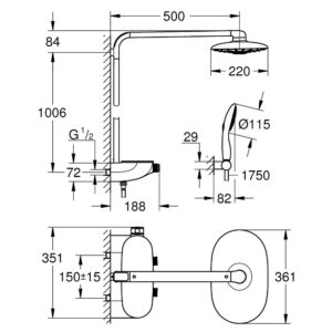 Душевая система Grohe Rainshower SmartControl 26250000