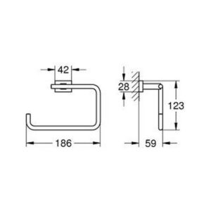 Полотенцедержатель Grohe Essentials Cube 40510001