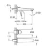 Внешняя часть смесителя для раковины Grohe Eurostyle 19571003 M-Size 58537