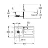 Набор Grohe мойка кухонная K200 31562SD0 + смеситель BauEdge 31367000 58602