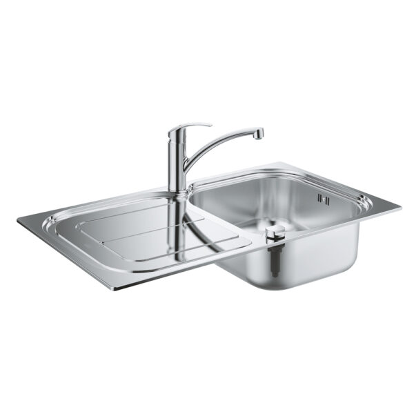 Набор Grohe мойка кухонная K300 31565SD0 + смеситель Eurosmart 33281002 фото 