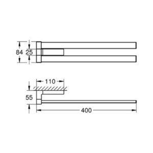 Полотенцедержатель Grohe Selection Cube 40768000