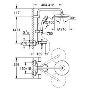 Душевая система Grohe Tempesta Cosmopolitan 26223001