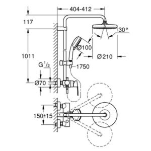Душевая система Grohe Tempesta Cosmopolitan 26224001
