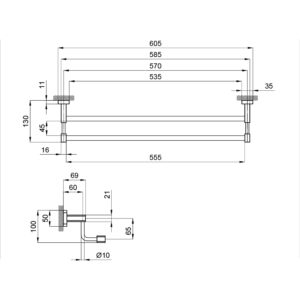 Полотенцедержатель Qtap Liberty ANT 1148