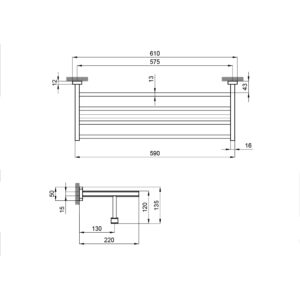 Полка для полотенец Qtap Liberty ANT 1122