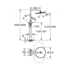Душевая система Grohe Essence 23741001