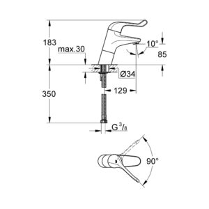Смеситель для раковины Grohe Euroeco Special 32790000