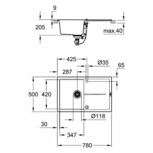 Кухонная мойка Grohe Sink K400 31639AT0