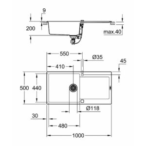 Кухонная мойка Grohe Sink K500 31645AP0