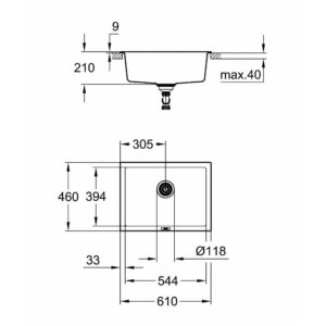 Кухонная мойка Grohe Sink K700 Undermount 31655AP0