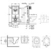 Набор инсталляция 4 в 1 Grohe Rapid SL 38772001 + унитаз с сиденьем Qtap Swan QT16335178W 60900