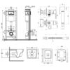 Комплект Qtap инсталляция Nest M425-M06CRM + унитаз с сиденьем Crow QT05335170W + набор для гигиенического душа со смесителем Inspai-Varius CRM 201 60949