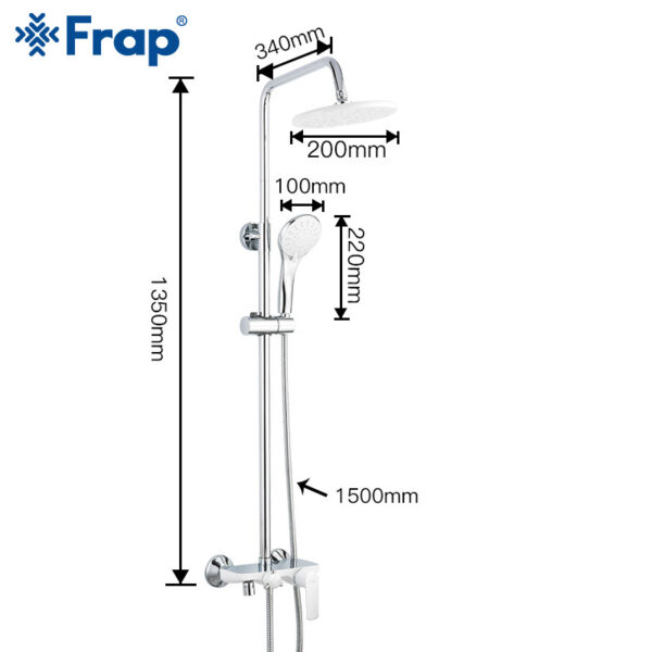 Душевая стойка с верхним душем Frap H31 F2431 фото 