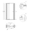 Душевая дверь в нишу Qtap Pisces WHI208-9.CP5 79-92х185 см, стекло Pattern 5 мм 61827