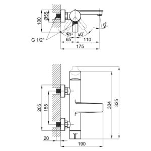 Смеситель для ванны Qtap Zdenek 3032102GC
