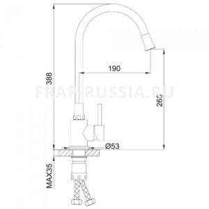 Смеситель для кухни Frap F40994-6 черный