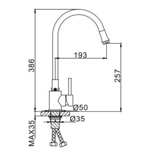 Корпус смесителя для кухни Frap F40990