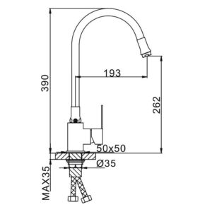 Корпус смесителя для кухни Frap F48990