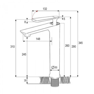 Смеситель для умывальника Frap F1052-57 черный