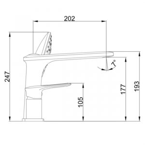 Смеситель на борт ванны Frap F1149 латунь
