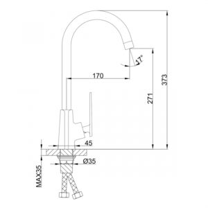 Смеситель для кухни Frap F4058