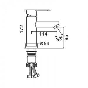 Cмеситель для умывальника Frap F10801-6