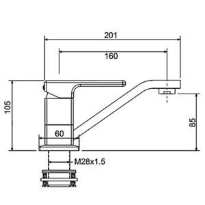 Cмеситель для кухни Gappo G4517-8 белый