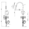 Смеситель для кухни Qtap Evicka 9135103UC с выдвижным изливом 64788