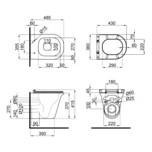 Унитаз подвесной Qtap Virgo безободковый с сиденьем Soft-close QT1833051ERW