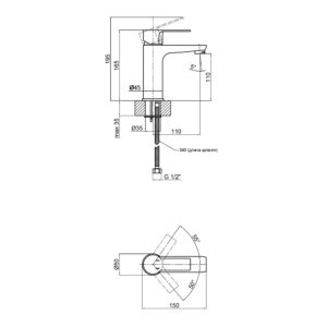 Смеситель для раковины Qtap Alza 10M50104C