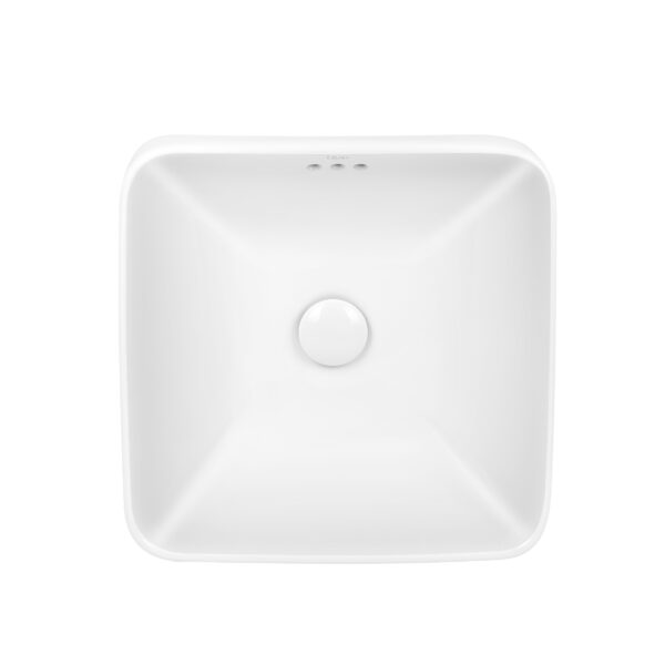 Раковина Qtap Jay 420х420х155 White с донным клапаном QT0711K424W фото 