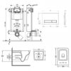 Набор Qtap инсталляция 3 в 1 Nest QT0133M425 с панелью смыва линейной QT0111M08V1091MB + унитаз с сиденьем Crow QT05335170W 62181