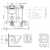 Набор Qtap инсталляция 3 в 1 Nest QT0133M425 с панелью смыва круглой QT0111M11V1146MB + унитаз с сиденьем Crow QT05335170W 62209