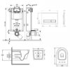 Набор Qtap инсталляция 3 в 1 Nest QT0133M425 с панелью смыва линейной QT0111M08V1384W + унитаз с сиденьем Swan QT16335178W 62244