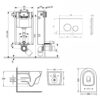 Набор Qtap инсталляция 3 в 1 Nest QT0133M425 с панелью смыва круглой QT0111M11V1146MB + унитаз с сиденьем Jay QT07335176W 62321