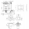 Набор Qtap инсталляция 3 в 1 Nest QT0133M425 с панелью смыва квадратной QT0111M06028CRM + унитаз с сиденьем Robin QT1333046ENRW 62335