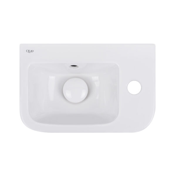 Раковина Qtap Tern 375х245х135 White с донным клапаном QT171110100RW фото 