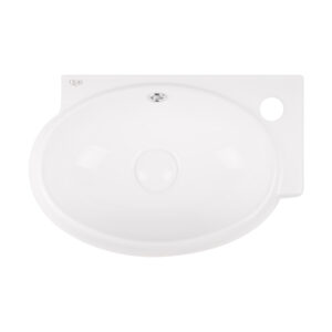 Раковина Qtap Leo 430x290x140 White с донным клапаном QT11115011RW